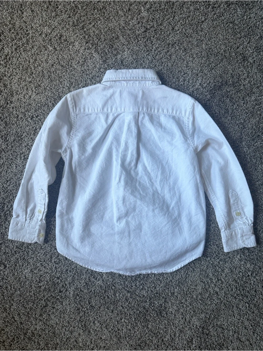 Ralph Lauren White Boys' Oxford Button-Down Shirt with Pony Logo